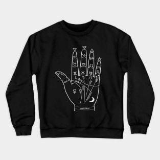 Palmistry Hand Crewneck Sweatshirt